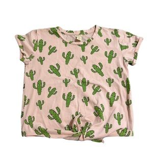 Forever 21 pink girls cactus shirt 13/14